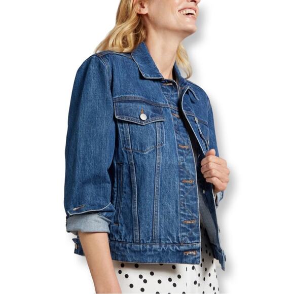 Vintage 80’s Bill Blass Petites Jean Jacket - Picture 1 of 7